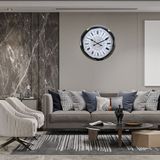 ForWhat Büro Ev Ofis Hediyesi için 60CM Krom Metal Mandala Desen Duvar Saati