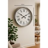ForWhat Büro Ev Ofis Hediyesi için 60CM Krom Metal Prestij Duvar Saati
