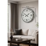 ForWhat Büro Ev Ofis Hediyesi için 60CM Krom Metal Stil Duvar Saati
