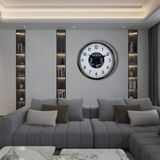 ForWhat Büro Ev Ofis Hediyesi için 60CM Krom Sade Stil Çarklı Duvar Saati
