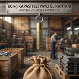 ForWhat Büro Ev Ofis Hediyesi Için 60KG Kapasite Mekanik Yaylı Demir El Terazi Kantarı - - - Renkli