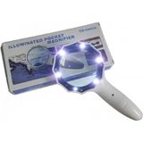 ForWhat Büro Ev Ofis Hediyesi Için 6led Işıklı 4x Aydınlatma 75MM Optik Lens El Büyüteç - Renkli
