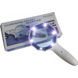 ForWhat Büro Ev Ofis Hediyesi için 6LED Işıklı 4X Aydınlatma 75Mm Optik Lens El Büyüteç