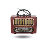 ForWhat Büro Ev Ofis Hediyesi için Ahşap Retro Taşınır Bluetooth Hoparlörlü Şarjlı Radyo