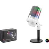ForWhat Büro Ev Ofis Hediyesi için Çinko Alaşım Beyaz 192KHZ 24BIT Mikser Kontrollü TYPEC Gaming Rgb Mikrofon