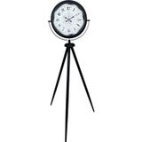 ForWhat Büro Ev Ofis Hediyesi için Motifli Siyah Tripod Ayaklı Saat