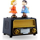 ForWhat Büro Ev Ofis Hediyesi için Öpüşen Sevgililer Stil Müzik Kutusu
