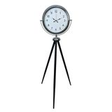 ForWhat Büro Ev Ofis Hediyesi için Sade Krom Tripod Ayaklı Saat