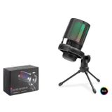 ForWhat Büro Ev Ofis Hediyesi için Siyah 192KHZ 24BIT TYPEC Gaming Rgb Mikrofon