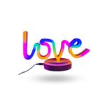 ForWhat Büro Ev Ofis Hediyesi için Usb Pilli Neon Işıklı Love Yazılı Masaüstü Gece Lambası