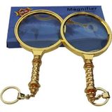ForWhat Büro Ev Ofis Hediyesi için X90Mm Çinko Alaşımlı Golden Metal Çerçeveli Büyüteç