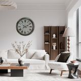 ForWhat Büro Ev Ofis Hediyesi için40CM Silver Atlas Metal Duvar Saati