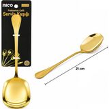 ForWhat Büro Ev Ofis Mutfağı Için 21CM Golden Metal Servis Kaşığı - Renkli