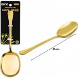 ForWhat Büro Ev Ofis Mutfağı Için 25CM Golden Metal Servis Kaşığı - Renkli