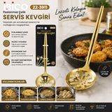 ForWhat Büro Ev Ofis Mutfağı Için 27CM Golden Metal Servis Kevgiri - Renkli
