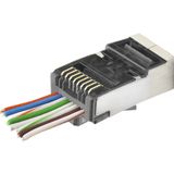 ForWhat Büro Ev Ofis Network Bağlantısı Için 100ADET Siyah Plastik Kutu CAT6E Ez RJ45 Metal Konnektör Seti - -
