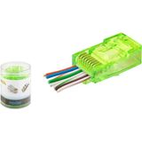 ForWhat Büro Ev Ofis Network Bağlantısı Için 100ADET Yeşil Cat6 Ez RJ45 Konnektör - -