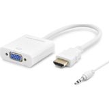 ForWhat Büro Ev Ofis Network Dönüştürücü için Beyaz 1080P Audio Hdmı To Vga F Çevirici
