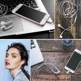 ForWhat Büro Ev Ofis Personel Telefonu Için Apple iPhone Ucu Çıkışlı Pop Up Kulakiçi Kontrollü Kulaklık - Gri