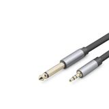 ForWhat Büro Ev Ofis Ses Müzik Sistemi için 1.5MT Siyah 3.5MM To 6.35MM Gitar Kablosu