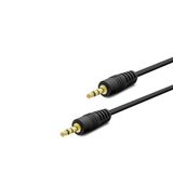 ForWhat Büro Ev Ofis Ses Müzik Sistemi için 10MT 3.5MM 2LINE Golden Siyah Kablo