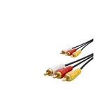 ForWhat Büro Ev Ofis Ses Müzik Sistemi için 1,5MT Siyah 3Rca Golden Kablo