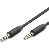 ForWhat Büro Ev Ofis Ses Müzik Sistemi için 3MT 3.5MM 3LINE Golden Siyah Kablo