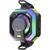 ForWhat Büro Ev Ofis Telefonu Için Siyah Isı Gösterge Rgb Işıklı Soğutucu Manyetik Fan - Renkli