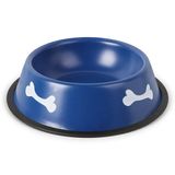Forzacase 16 cm 250 ml Kediler ve Köpekler Için Taşınabilir Pratik Metal Mama ve Su Kabı - FC1174 - Mavi
