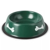 Forzacase 16 cm 250 ml Kediler ve Köpekler Için Taşınabilir Pratik Metal Mama ve Su Kabı - FC1174 - Yeşil