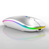 Forzacase 1600 DPI Şarj Edilebilir 2.4 GHz RGB Bluetooth Kablosuz Mouse - FC750 (Gümüş)