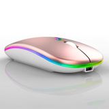 Forzacase 1600 DPI Şarj Edilebilir 2.4 GHz RGB Bluetooth Kablosuz Mouse - FC750 (Rose Gold)