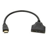 Forzacase 2 Port 4K HDMI 1x2 Switch Ekran Monitör Splitter Çoğaltıcı Çoklayıcı Kablo 30cm - FC1184