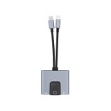 Forzacase 3 in 1 Lightning & Type-C to Ethernet Adaptörü RJ45, AUX, Şarj Destekli Çevirici - FC1083