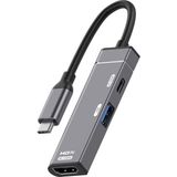 Forzacase 3in1 Taşınabilir Type-C To 4K HDMI Ultra Hd 100W Pd USB Çevirici Adaptör - FC1166