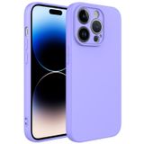 Forzacase Apple iPhone 15 Pro Max uyumlu Liquid Serisi İçi Kadife Lansman Silikon Kılıf (Lila)
