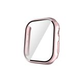 Forzacase Apple Watch 10 42mm ile uyumlu Önü Kapalı Ekran Korumalı Sert Rubber Kılıf - FC015 (Rose Gold)