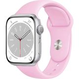 Forzacase Apple Watch Se 3 40MM ile Uyumlu Silikon Kordon Kayış - FC004 - Pembe