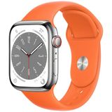 Forzacase Apple Watch Se 3 40MM ile Uyumlu Silikon Kordon Kayış - FC004 - Turuncu