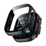Forzacase Apple Watch Ultra 3 49mm ile uyumlu Önü Kapalı Ekran Korumalı Sert Rubber Kılıf - FC015 (Siyah)