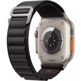 Forzacase Apple Watch Ultra 3 49MM ile Uyumlu Uyumlu Kancalı Kumaş Kordon Kayış - FC269 - Siyah