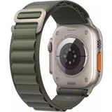 Forzacase Apple Watch Ultra 3 49MM ile Uyumlu Uyumlu Kancalı Kumaş Kordon Kayış - FC269 - Yeşil