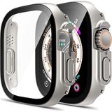 Forzacase Apple Watch Ultra/Ultra 2 49mm ile uyumlu Önü Kapalı Ekran Korumalı Sert Rubber Kılıf - FC015 (Gümüş)