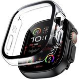 Forzacase Apple Watch Ultra/Ultra 2 49mm ile uyumlu Önü Kapalı Ekran Korumalı Sert Rubber Kılıf - FC015 (Şeffaf)