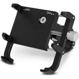 Forzacase Bisiklet Motosiklet Scooter Için Gidon Montajlı Metal Telefon Tutucu - P3 FC981 - Siyah