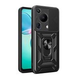 Forzacase Huawei Pura 70 Ultra ile uyumlu Ares Serisi Yüzük Standlı Kamera Korumalı Sürgülü Sert Kılıf