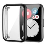 Forzacase Huawei Watch Fit 2 ile uyumlu Önü Kapalı Ekran Korumalı Silikon Kılıf - FC010 (Siyah)