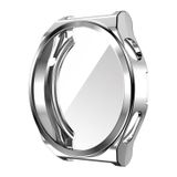 Forzacase Huawei Watch Gt 3 Pro 46mm İle Uyumlu Önü Kapalı Ekran Korumalı Silikon Kılıf - Fc010 Gümüş