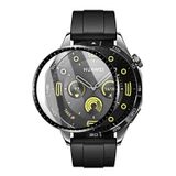 Forzacase Huawei Watch GT 4 41mm için Çerçeveli Tam Kaplayan 3D Pet Ekran Koruyucu Film - FC016