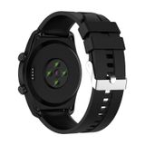 Forzacase Huawei Watch GT 4 FC369 Siyah 46 mm İçin Tokalı Çizgi Desen Silikon Kordon
